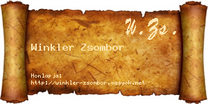Winkler Zsombor névjegykártya